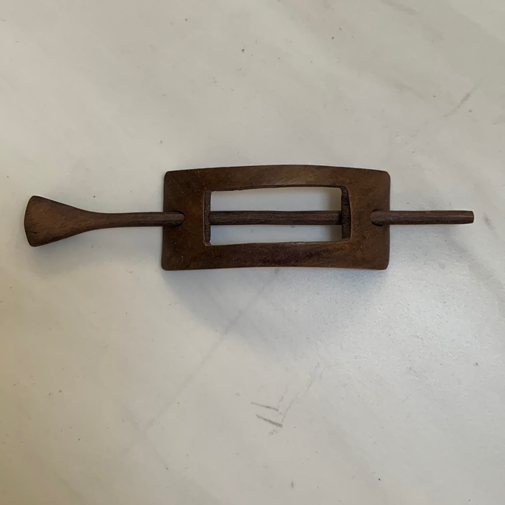 Real wood hair pin